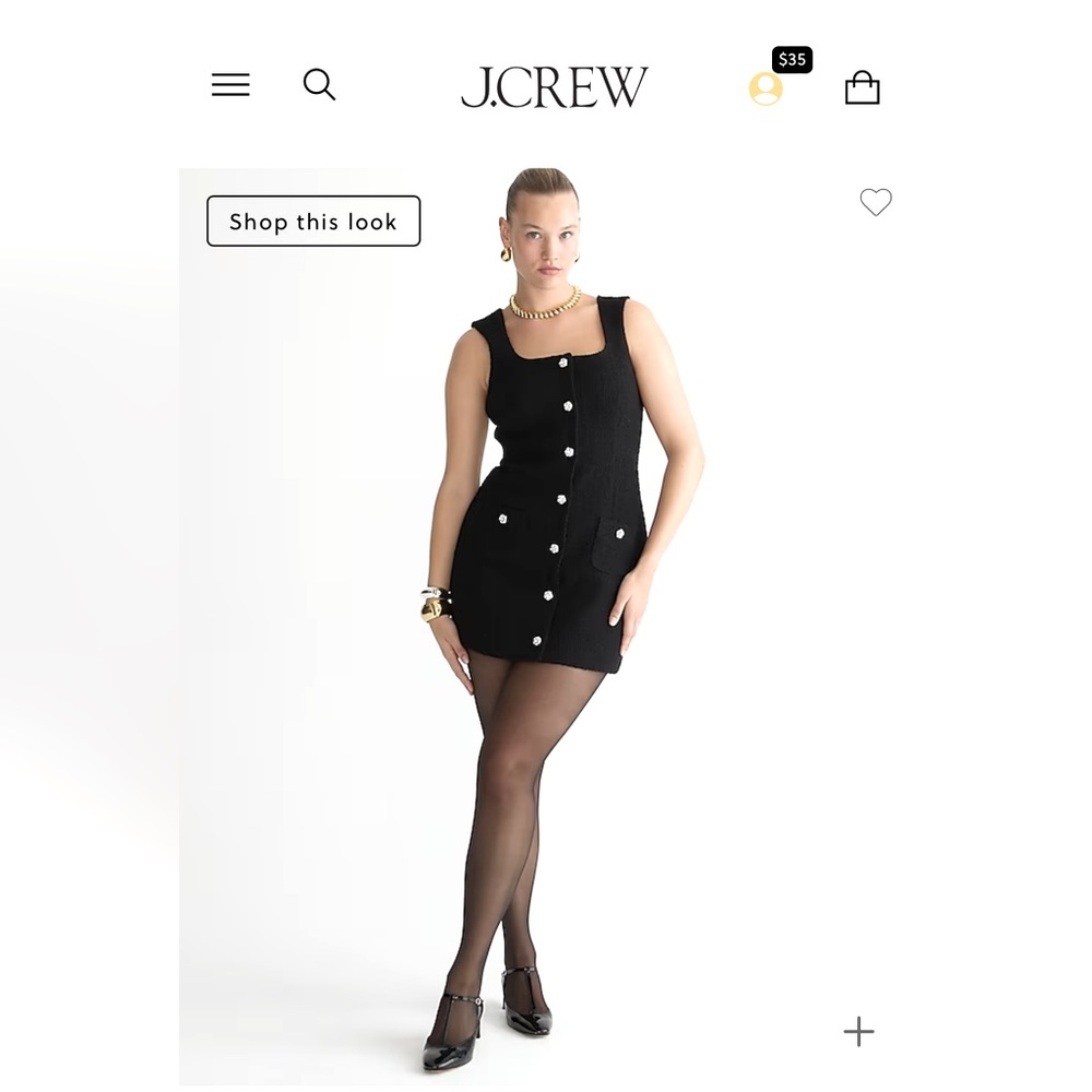 JCREW Sophia sleeveless dress with jewel buttons